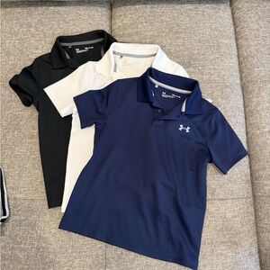 Under Armour Kids Polo Trio - Navy, White, Black